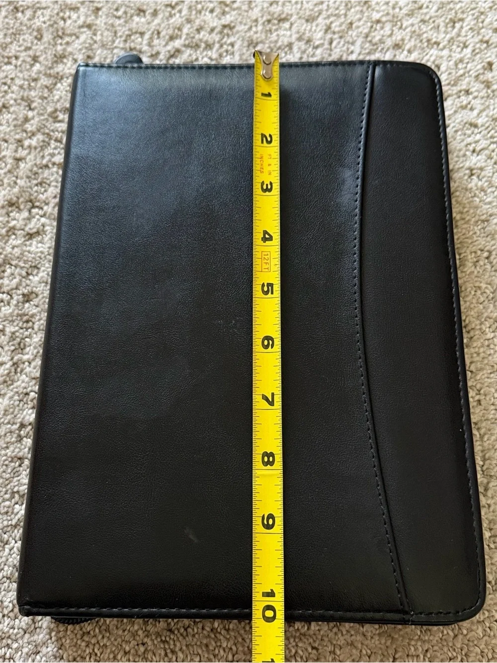 Cambridge Black Leather Organizer Cards Paper Three Gold 1